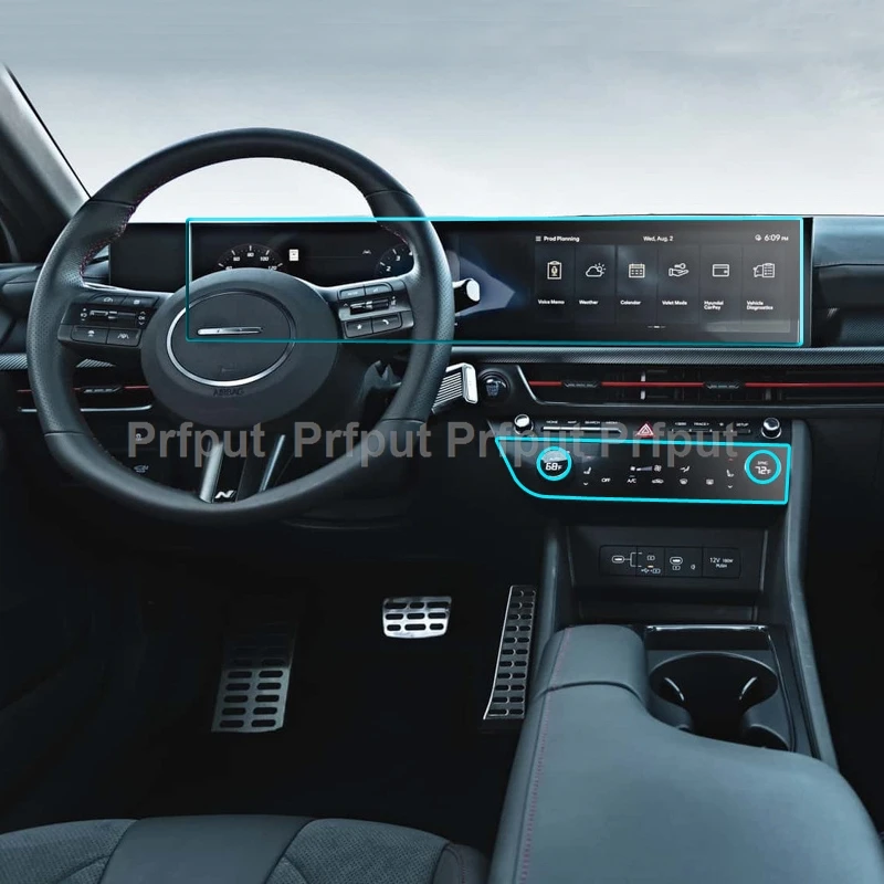 

Защитная пленка из ТПУ для экрана Hyundai Sonata 2024, автомобильная развлекательная радио, GPS-навигация, защитная пленка для дисплея