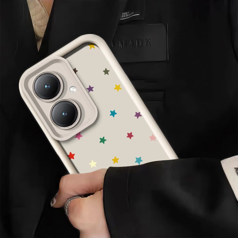 Фото Чехол для телефона с цветным принтом звезд для Vivo Y31d Y31 2021 Y30 Y29 Y28 Y27 Y22S Y21T Y38 Y36 Y35 Y33S Y33T, противоударный матовый чехол №3