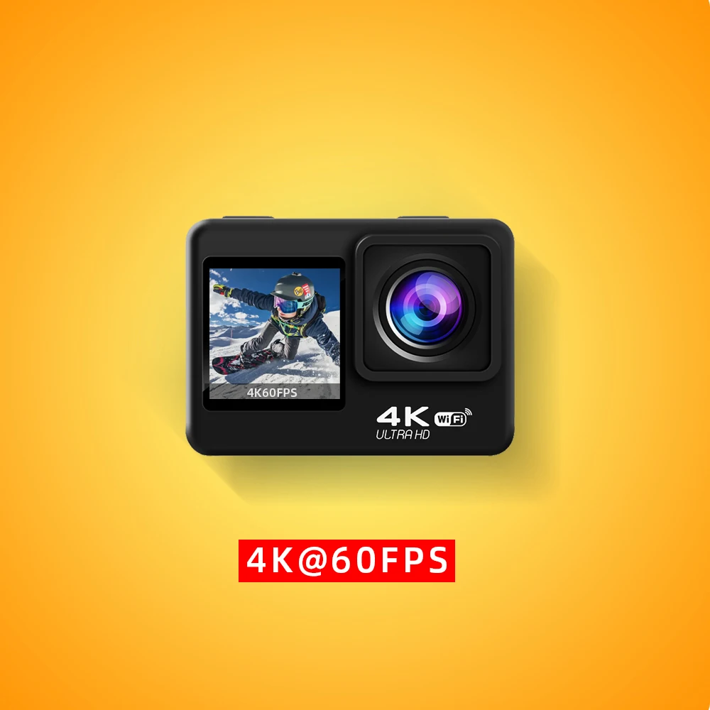 Экшн-камера 4K 60FPS 24MP 2 0 IPS сенсорный экран EIS двойной Wi-Fi Веб-камера
