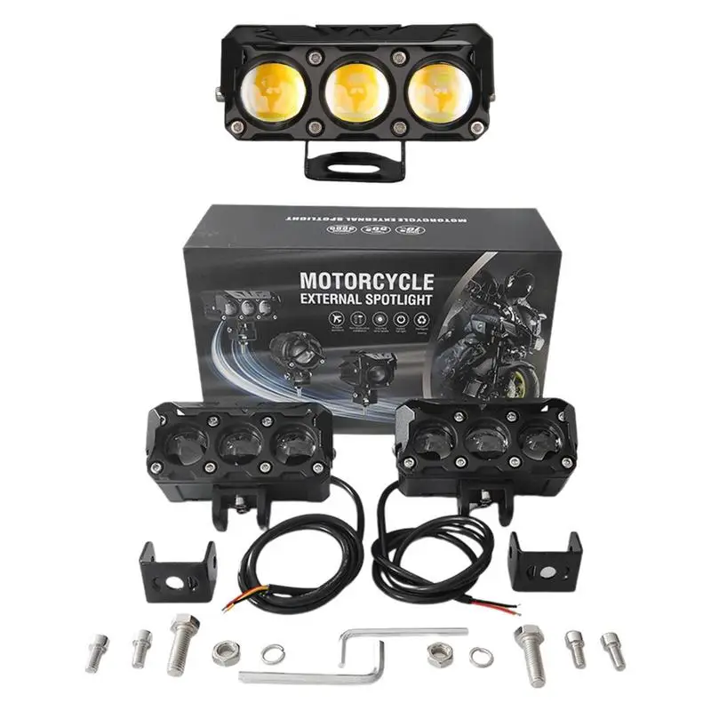 

Universal Motorcycle Auxiliary Lights Motorbike Bright Lamp Driving Light Scooter Off Road Spotlight Light For Electric Bikes