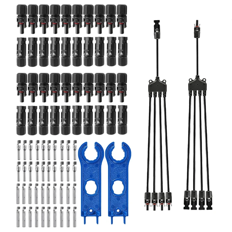 

Solar Panel Connectors Kit Y-Type 1-Way 4 Photovoltaic Connector Solar Panel Connector Photovoltaic Connector