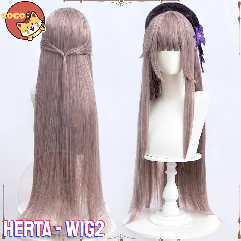CoCos-SS Game Honkai Star Rail Herta Cosplay Costume Lolita Lovely Dress Suit Wig Party Halloween Carnival Role Play Clothing images - 6