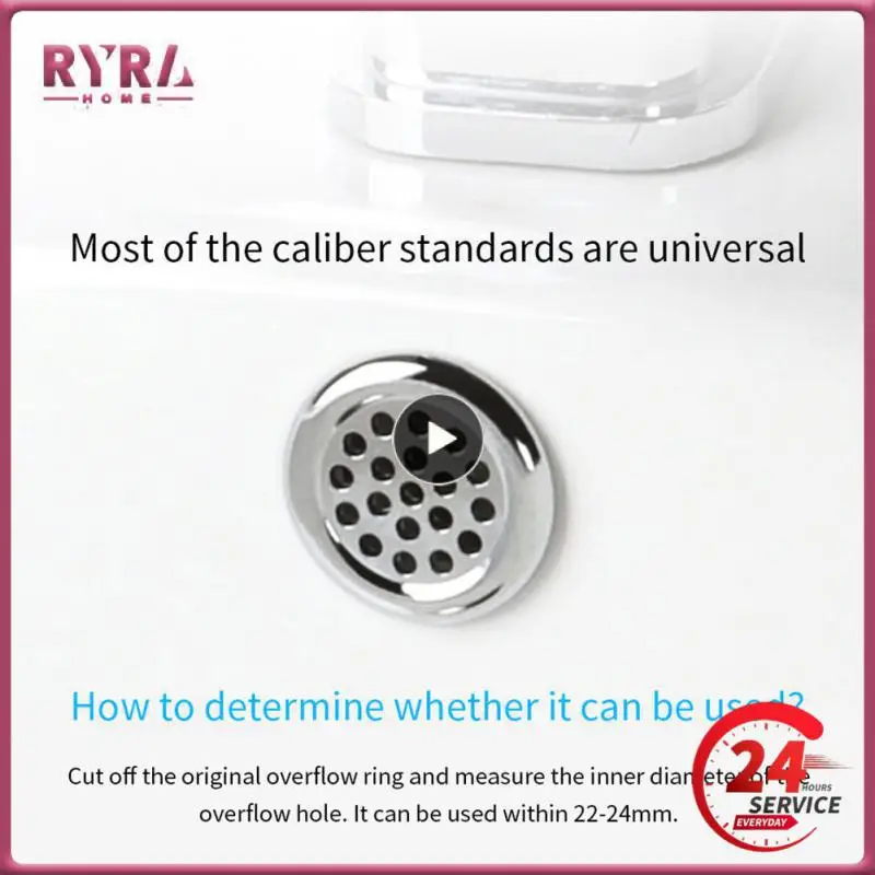 

Wash Basin Overflow Spare Cover Drain Cap Cover Overflow Cover Plastic Round Overflow Ring Overflow Ring Accessories