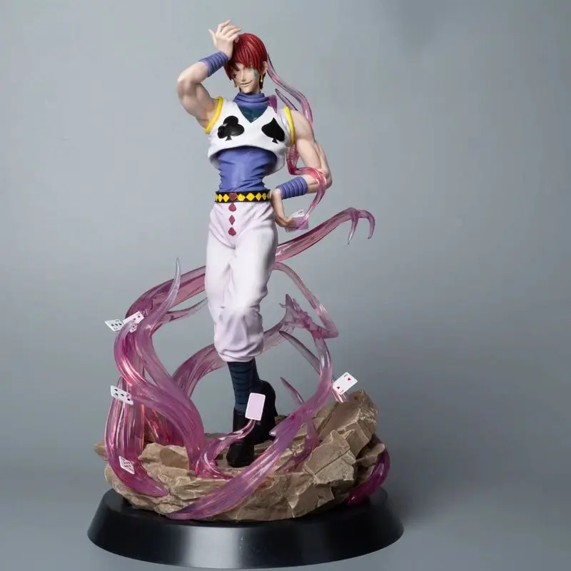 

32 см ПВХ Hunterxhunter аниме статуя Hisoka Gk Статуя Модель Куклы Орнамент коллекция искусственные настольные игрушки подарок