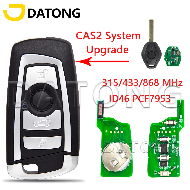 

Datong World Car Remote Key For BMW 3 5 7 Series M5 X3 X5 E65 CAS2 System ID46 PCF7953 315/434/868MHz Modified Flip