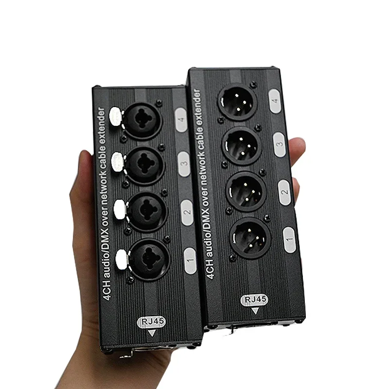 Фото XLR Audio Snake 4-канальный 3-контактный многосетевой выключатель для студии сценической записи, женский и мужской кабель, удлинитель сетевого сигнала №2