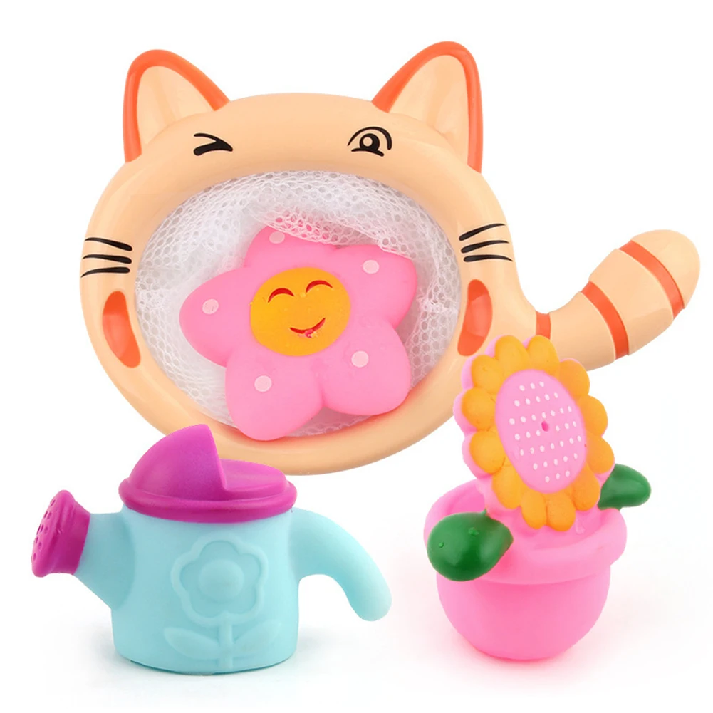 

Baby Game Educational Play Water Pool Shower Cartoon Cute With Fishing Net Floating Animals Catch Bathroom Bath Toy Set