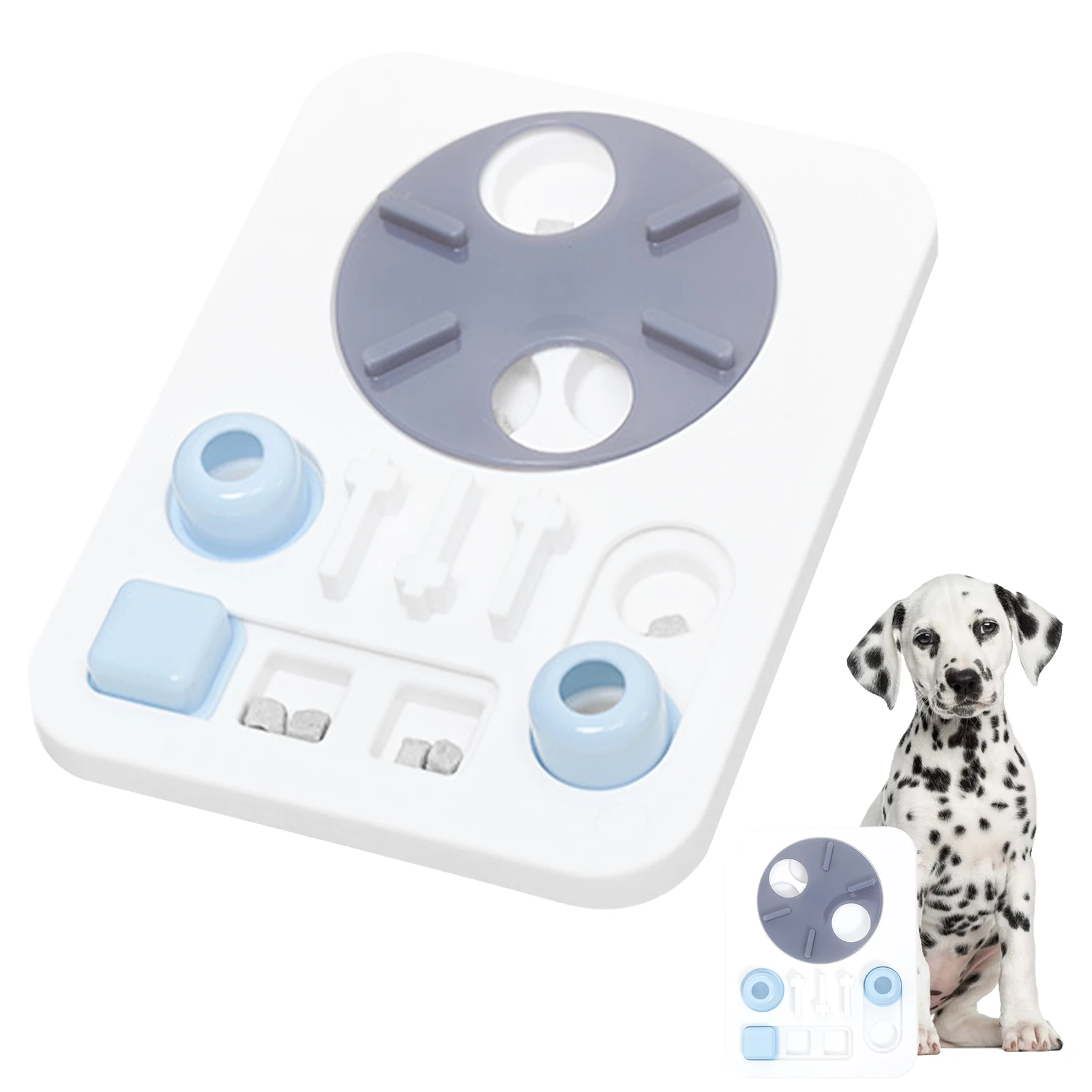 

Интерактивная игрушка-пазл для собак, медленная кормушка, дозатор для щенков, IQ-корма, медленное поедание, нескользящая чаша, игра для обучения кошек и собак