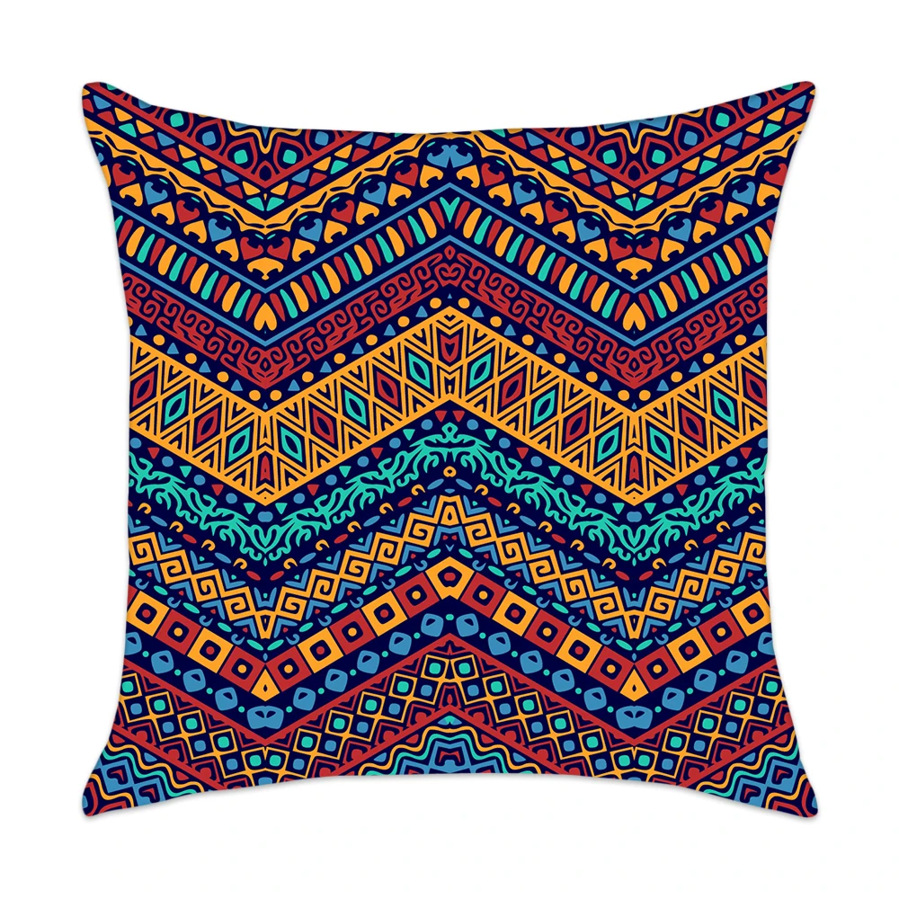 

Retro Ethnic Striped Cushion Cover Bohemian Aztec Southwestern Pillow Case Home Decor Navajo Tribal Throw Pillow Cover 45x45cm