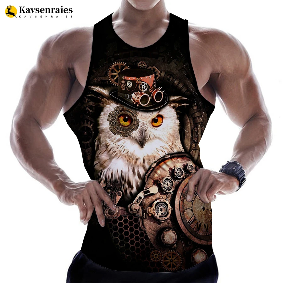 

Футболка мужская оверсайз в стиле Харадзюку, Модный повседневный топ с 3D принтом совы, модная уличная одежда в стиле унисекс, 2023