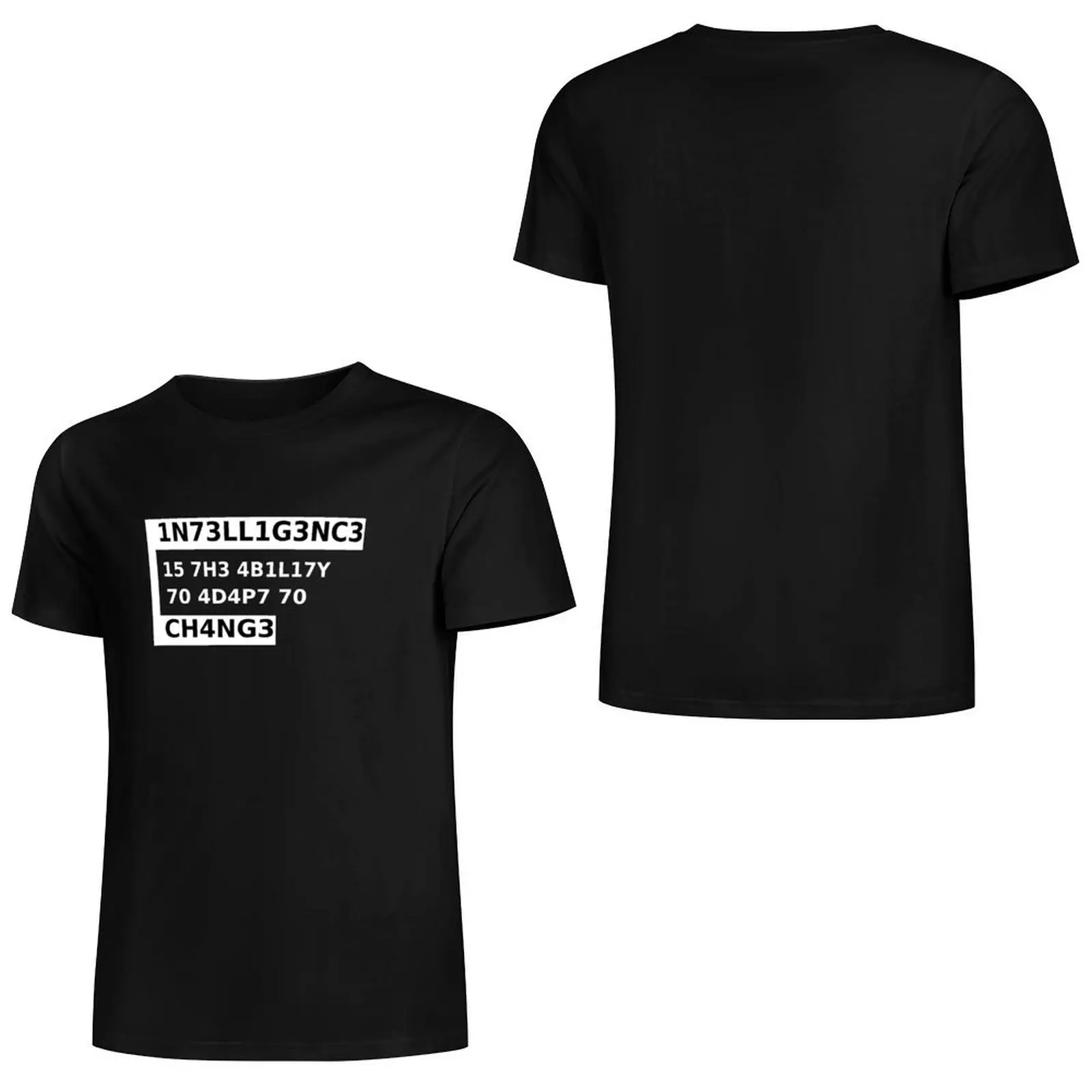1N73LL1G3NC3 15 7H3 4B1L17Y 70 4D4P7 CH4NG3 футболка для мальчиков белые мешковатые футболки Аниме