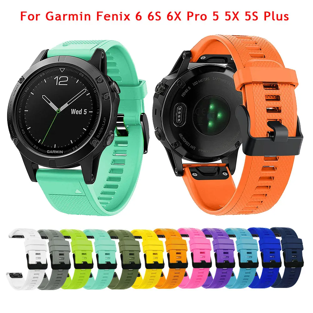 

Ремешок силиконовый для смарт-часов Garmin Fenix 7 7X 7S 5X 5 5S 6S 6X 6 Pro 3 3HR Forerunner 935 945, 26 22 20