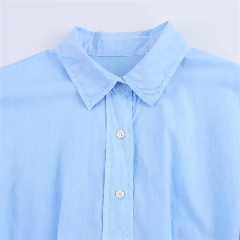 Летнее мини-платье в стиле рубашки новинка 2025 года модное повседневное