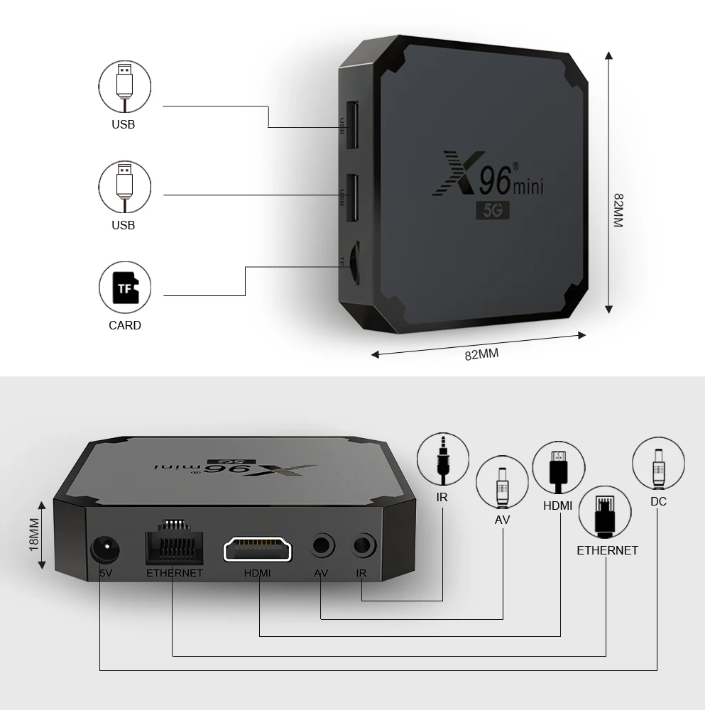 Iptv Android TV New X96 Mini Box 9.0 S905w4 5G 2G 16G 4k M3u Smart Ip Tv Set Top Neo Francais Ship From Germany |