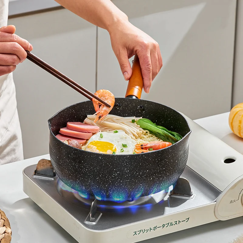 

GIANXI Multifunctional Snow Pot Non-Stick Pan Kitchen Utensils Stainless Steel Milk Pot Kitchen Practical Cookware Saucepan