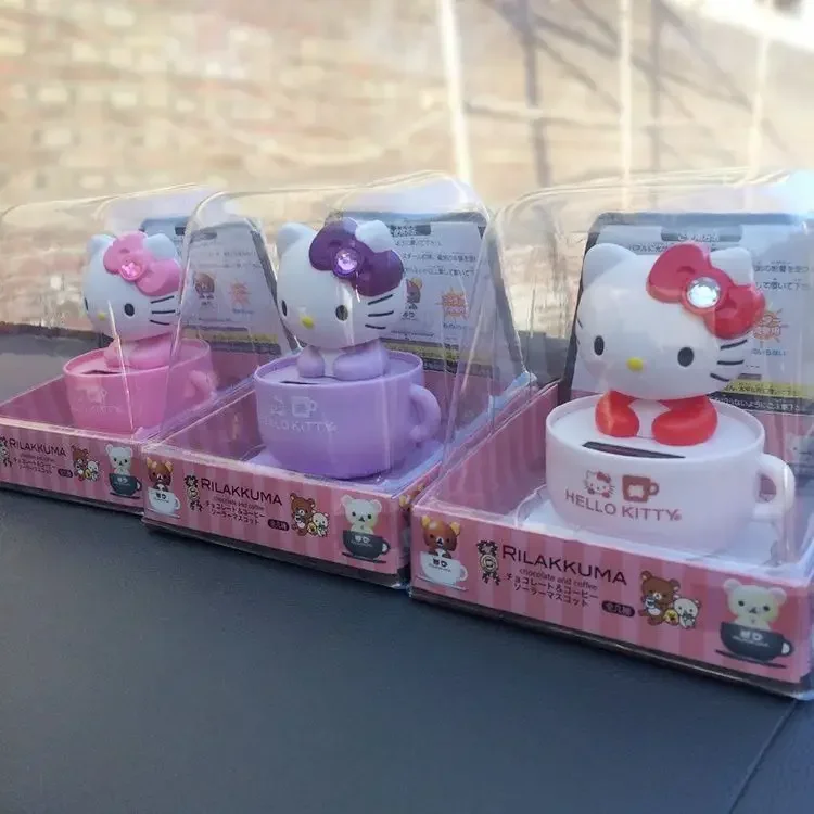 Автомобильные украшения Hello Kitty на солнечной батарее милая мультяшная