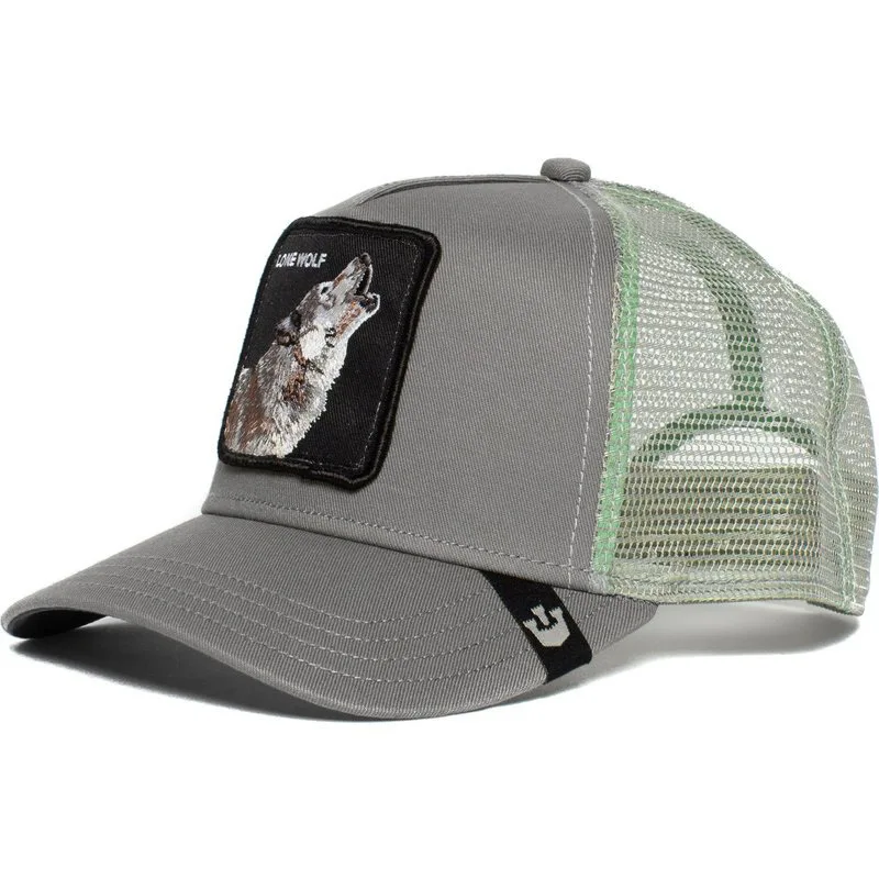 Фото Goorin Bros Livestock farm Trucker Mesh бейсболка Серый волк, горилла, орел Мужская кепка в стиле Snapback в стиле хип-хоп №1