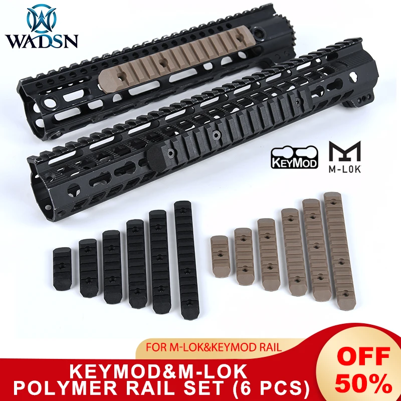 

WADSN Tactical BCM Handguard M-LOK Keymod Rail M4 Airsoft AR15 Rifle Handguard Mlok 4/5pcs Hunting Accessories