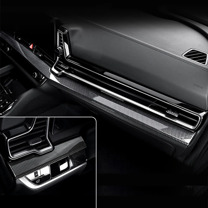 

Carbon fiber For Kia Sportage NQ5 2022 2023 X GT Line Car Central Control Strip Trim Sticker Cover Interior Decoration Accessori