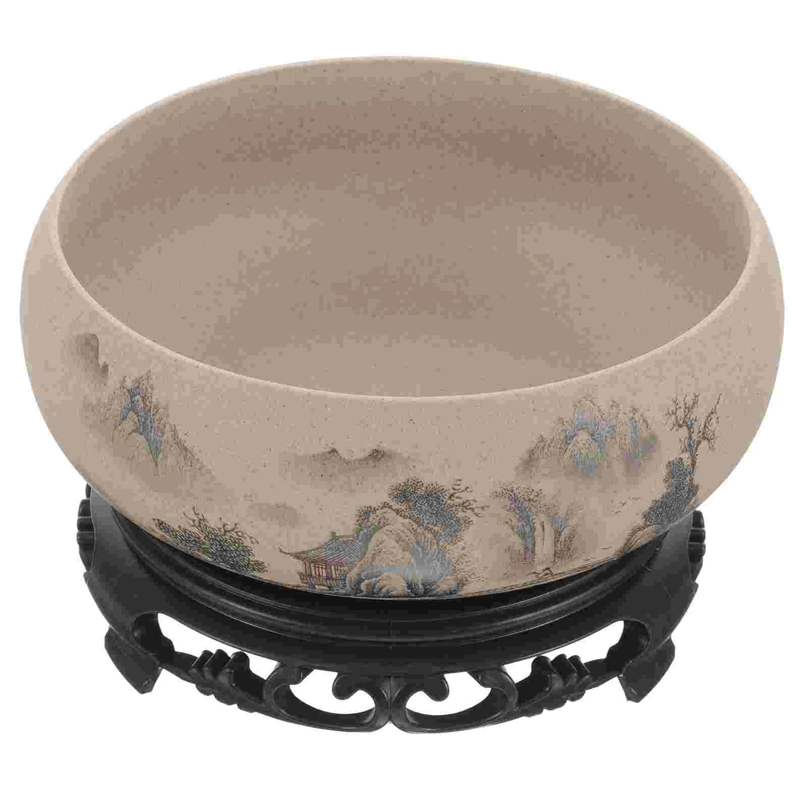 

Blue White Porcelain Lotus Pot Gardening Decorative Ceramic Planter Planting Water Plants Flower Daffodils Bowl