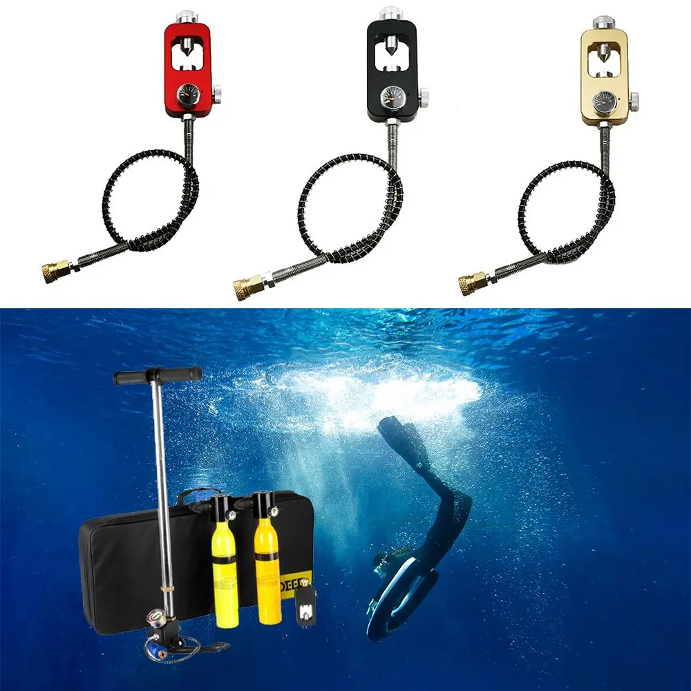 

Small Connector Pressure Relief Valve Scuba Tank Adapter Heads Snorkeling Accessories Diving Oxygen Cylinder Respirator