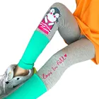 Леггинсы для девочек 3-12 лет, с мультяшным принтом