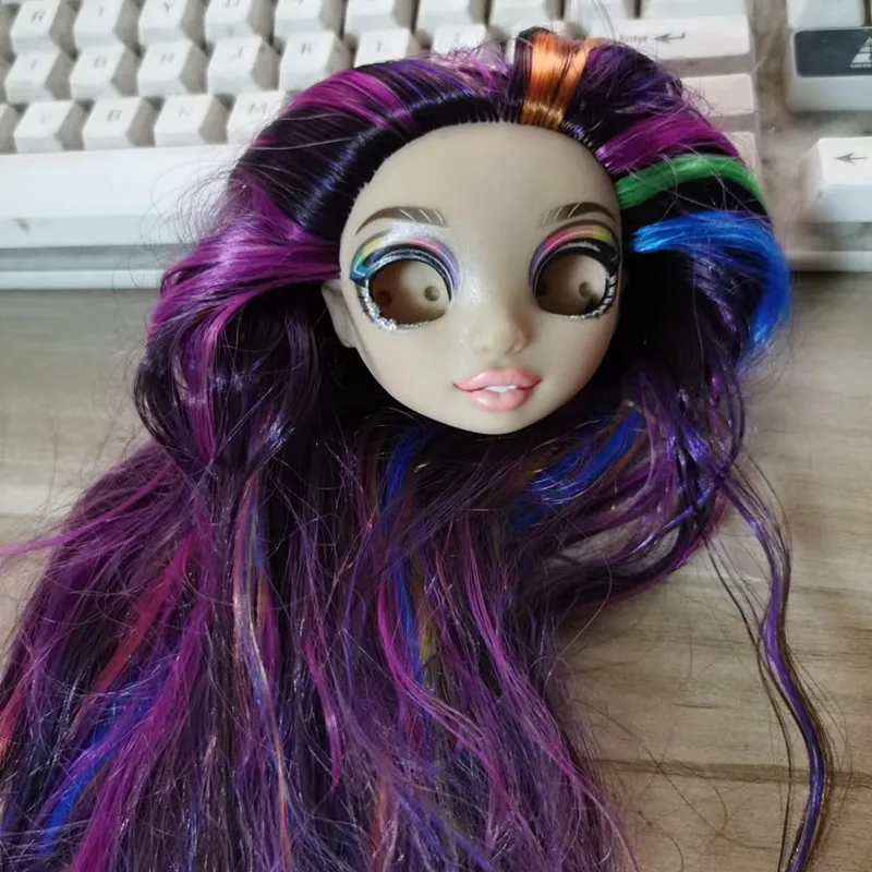 Кукольная голова 1/6 аксессуары для кукол с радужными/оранжевыми волосами без