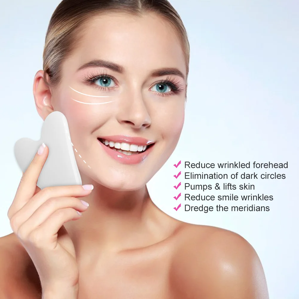 Скребок Для Массажа Гуаша из натурального нефрита инструмент для удаления