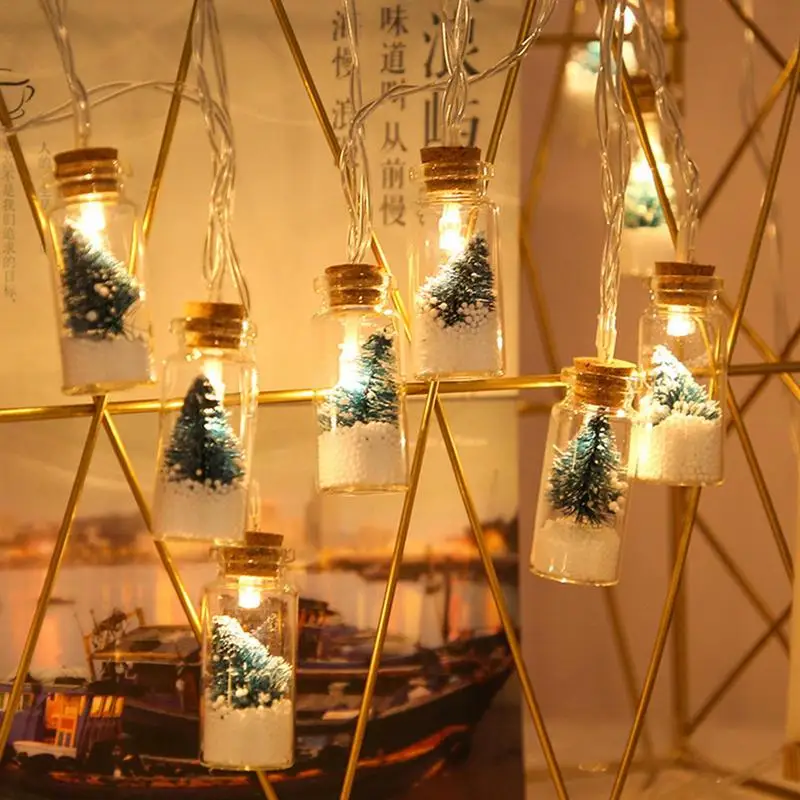 

Battery Operated Fairy String Lights LED Wishing Bottle Christmas Tree Battery Box Decoration String Lights For Christmas Party