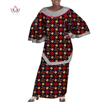 bintarealwax african styles sequin clothing women riche bazin straight 100 cotton material africa bat sleeve lady dress wy8505