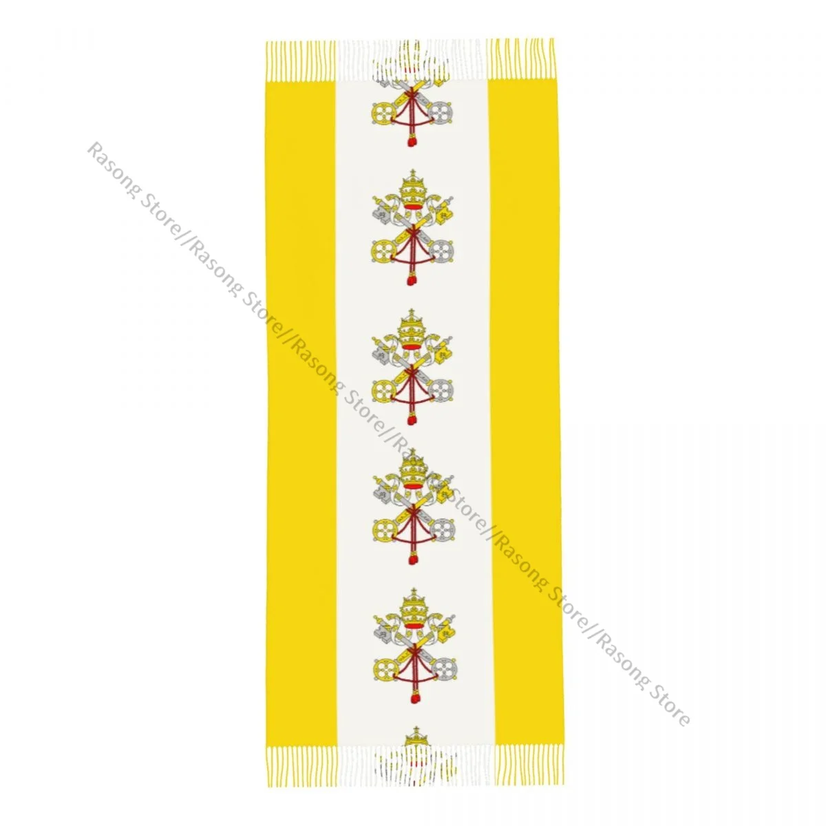 Шарф с кисточками большой размер 196*68 см зимняя теплая шаль из пашмины буфанда