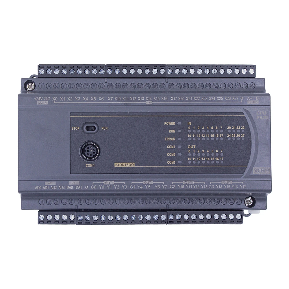 FX3U 14/20/24/32/40/60 MR/MT 4AD 0-20 мА 2DA 0-10 в аналоговый RS485 MODBUS релейный транзист PLC