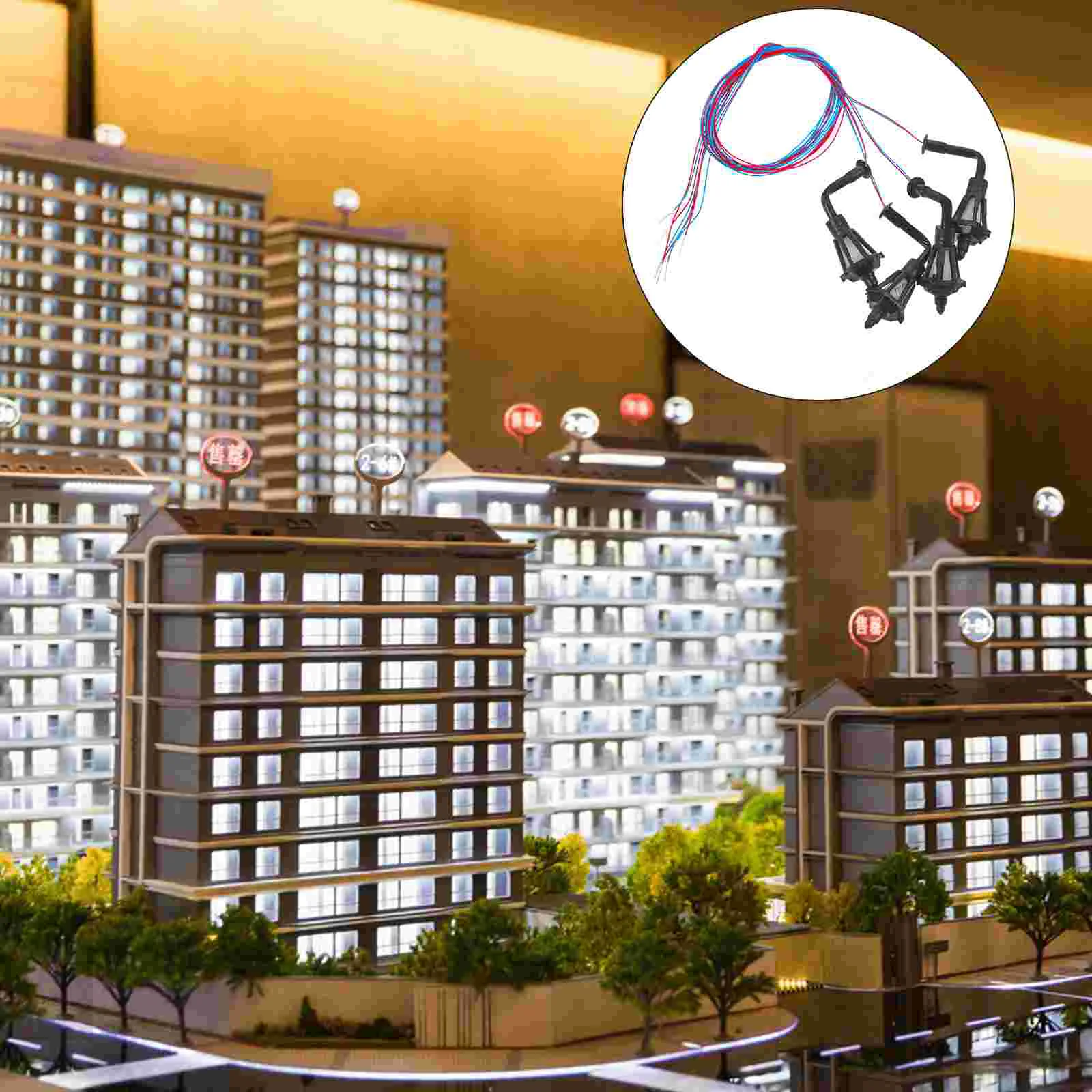 4 шт. настенный светильник модель декора игрушка мини-столб украшение для