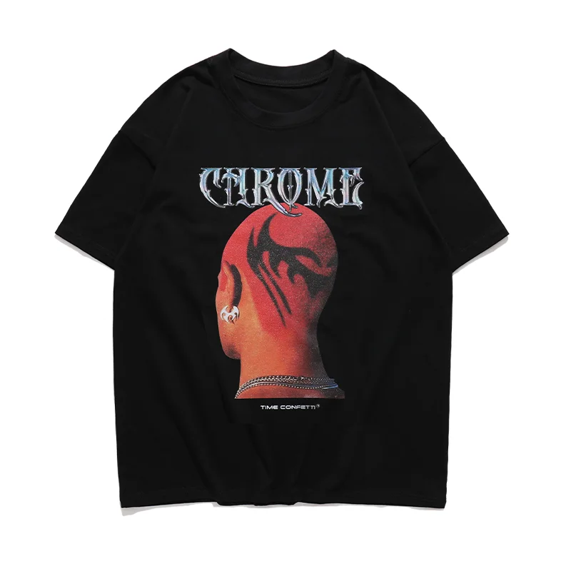 

Hip Hop Oversized T-shirt Men Streetwear Harajuku Rock Graphic T shirts 100% Cotton Print Tops Tee Tshirt Summer Fashion Clothes