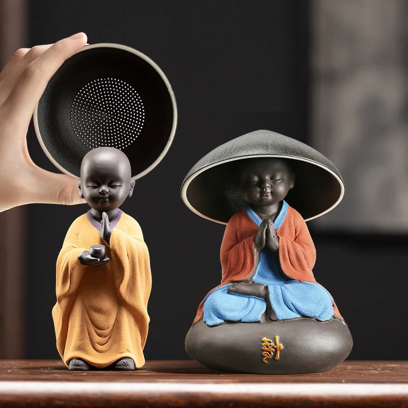 

Ceramic Creative Little Monk Leaking Strainer Household Kung Fu Set Accessories Tea Ceremony Decoration