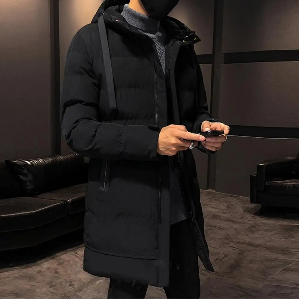 Hooded Coat Hood Male Windproof Thicken Pockets Jacket   Men Jacket  Streetwear