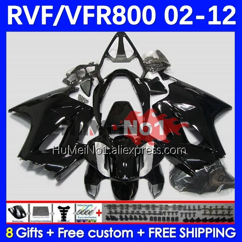 

Interceptor For HONDA VFR800 VFR 800RR 800 RR 2002 2003 04 2005 2006 2007 187No.20 black stock VFR800RR 08 09 10 11 12 Fairing