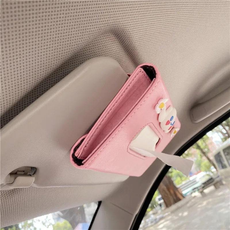 Розовая коричная Милая подвесная бумажная сумка для машины миниатюрная коробка