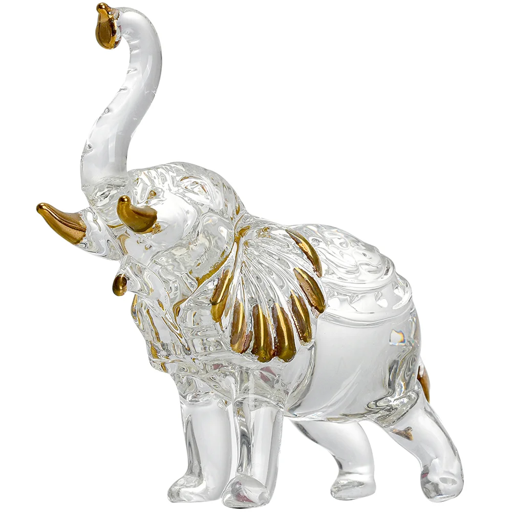 

Crystal Elephant House Decorations For Garden Mini Figurine Cartoon Stone Statue Animal Lovely Crafts