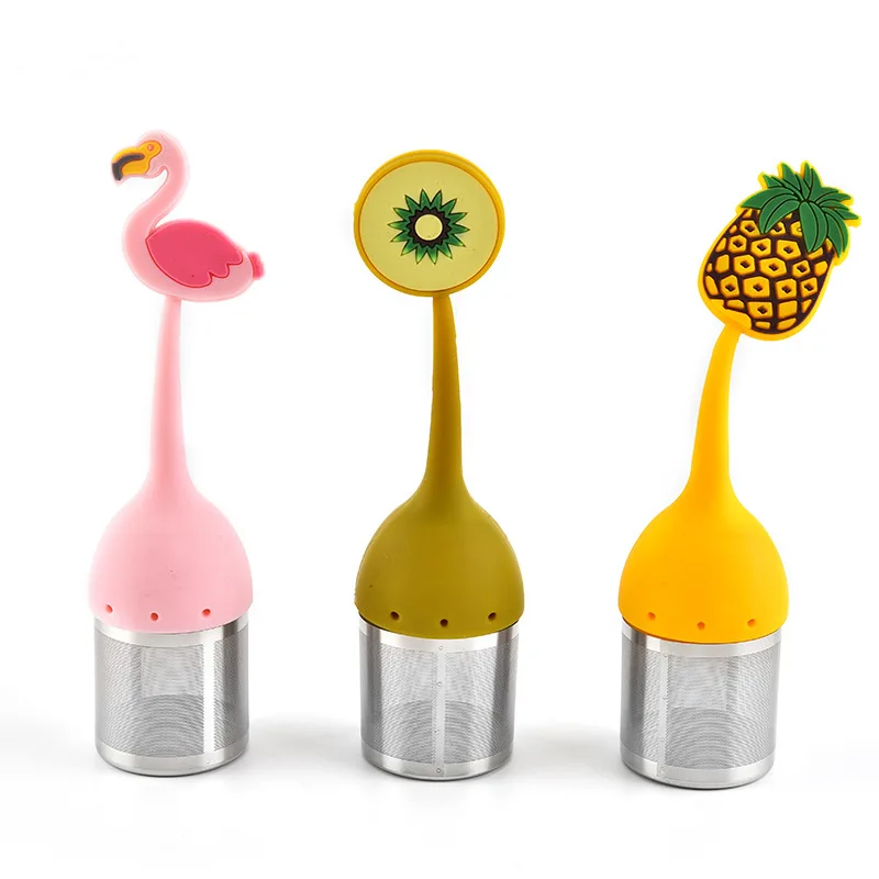 

Cute Flamingo Tea Strainer Pineapple Tea Bags Silicone Loose-leaf Herbal Tea Infuser Filter Diffuser Teaware Tea Accessories