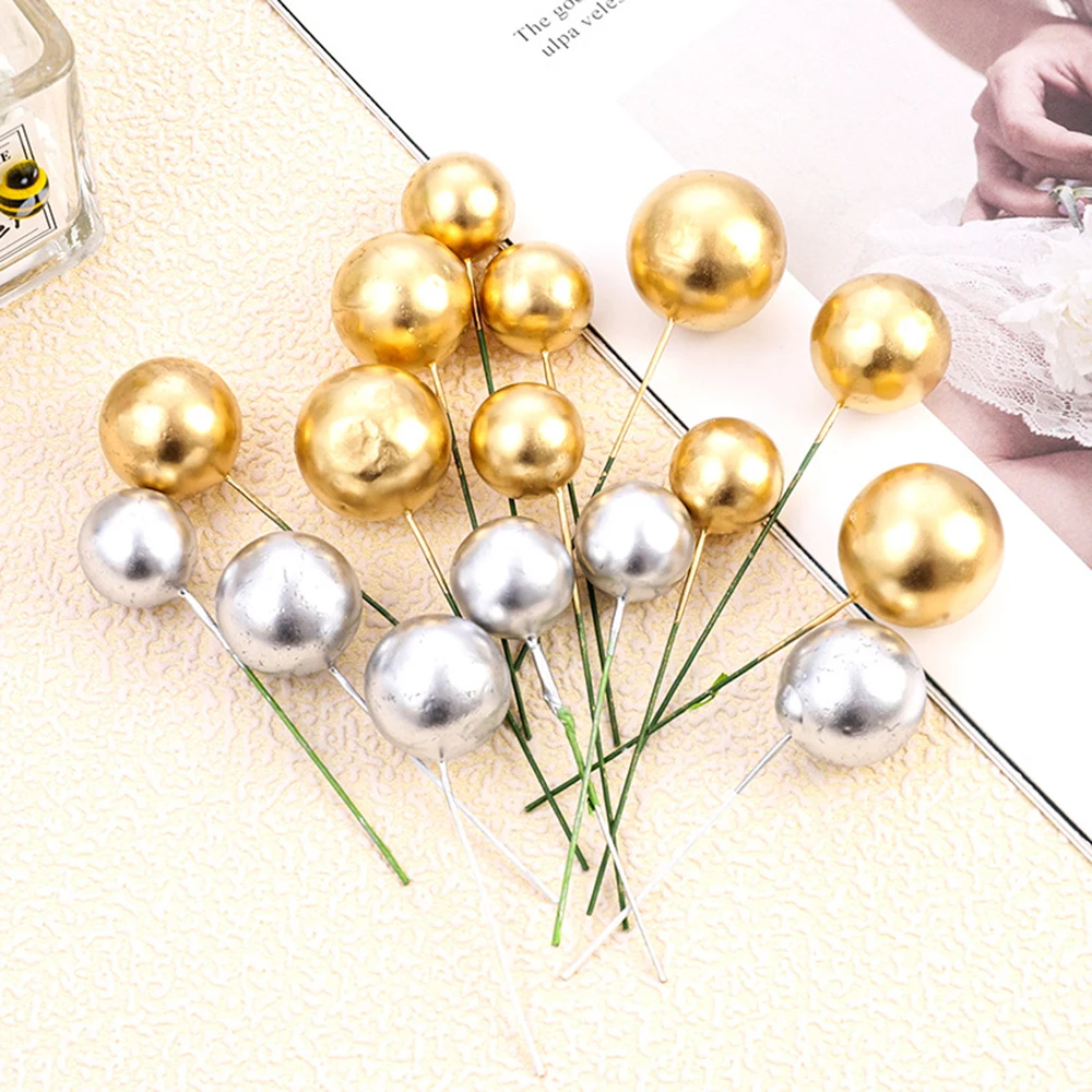 20 шт. металлические украшения для торта золотистые серебристые синие розовые |