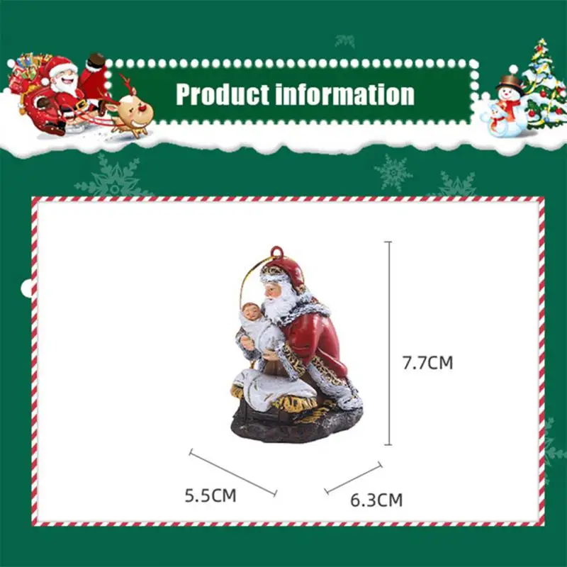 

Santa Decoration Christmas Tree Decoration Christmas Resin Crafts Santa Claus Ornaments Happy New Year Gift Christmas Decoration
