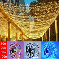 christmas fairy lights 100m 800led string garland light waterproof for tree home garden wedding party outdoor indoor decoration