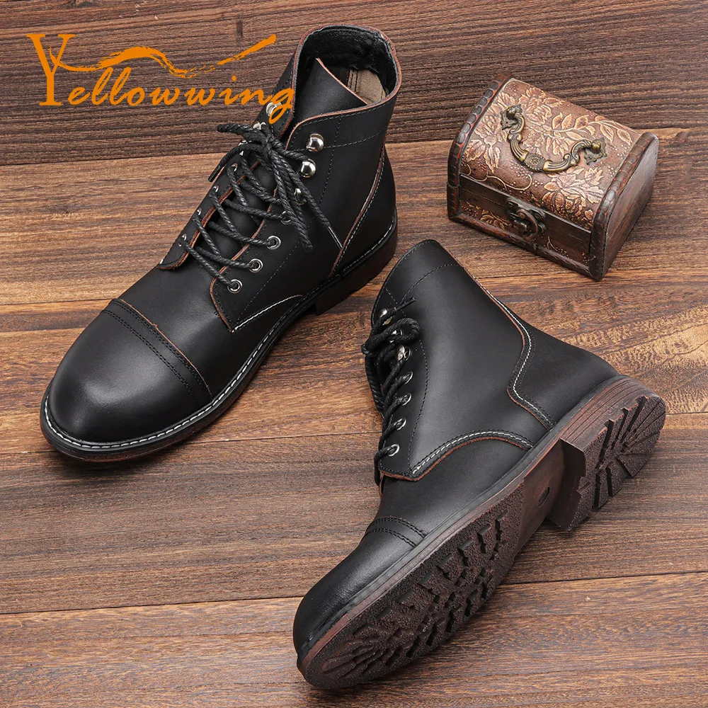 Мужские ботинки из натуральной кожи размеры 39-48 Классические кожаные до