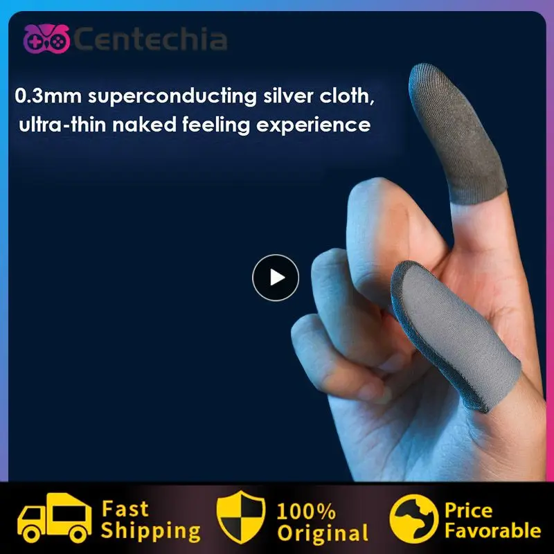 

3d Touch Screen Finger Sleeve Ultra-thin Non-slip Breathable Gaming Finger Covers Wear-resistant Silver Cloth High Sensitivity