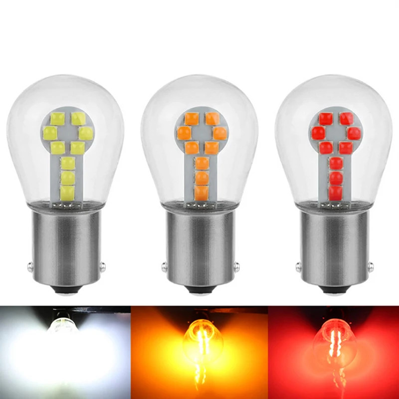 1156 BA15S P21W светодиодный 1157 BAY15D P21/5W Bulbs 18SMD Автомобильные противотуманные фары