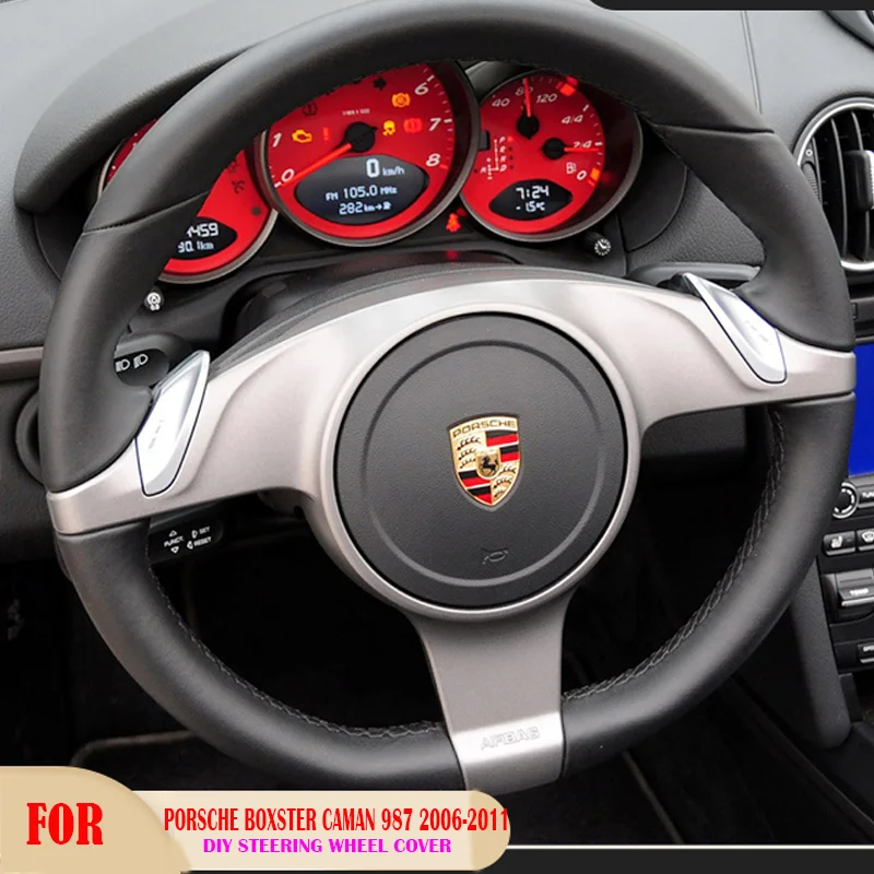 Прошитая вручную Нескользящая искусственная кожа черного цвета интерьер