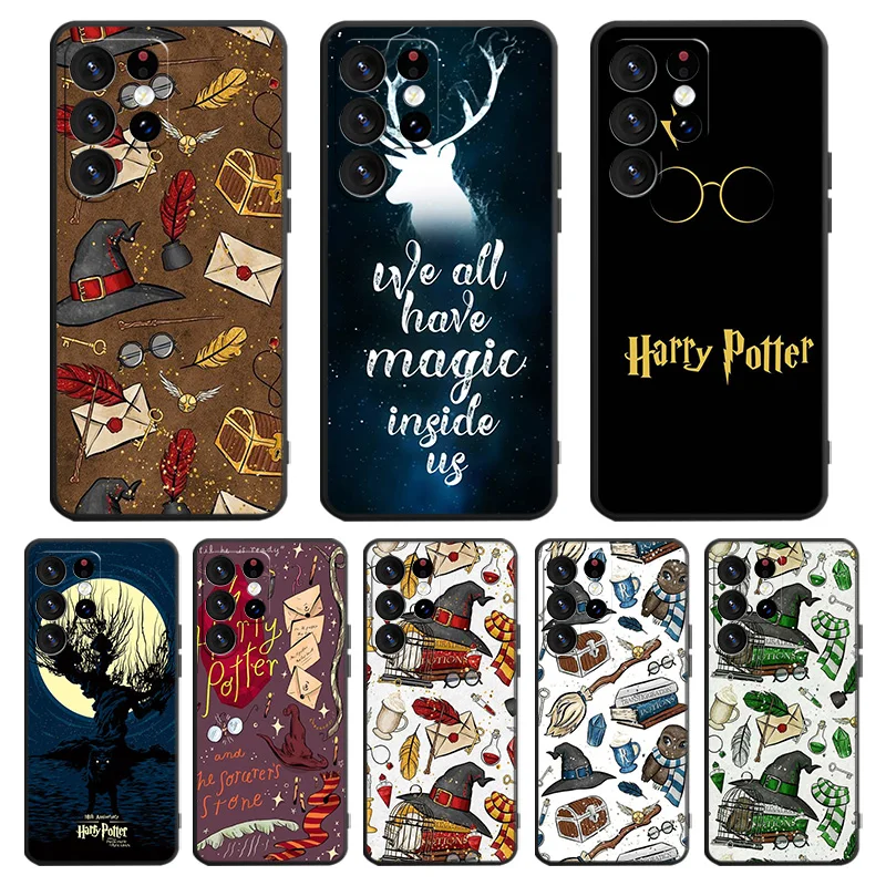 

Ring Potters Wand Harries Cute Phone Case For Samsung Galaxy S23 S22 S21 S20 FE Ultra S10e S10 S9 S8 Plus Lite Black Cover