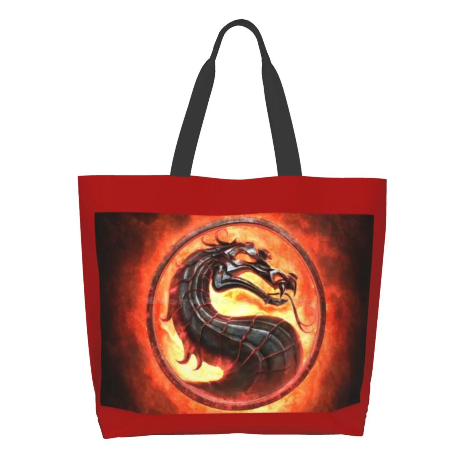 

Mortal Kombat Ladies Casual Handbag Tote Bag Reusable Large Capacity Games Cartoon Kids Horror Drama Action Mortal Kombat