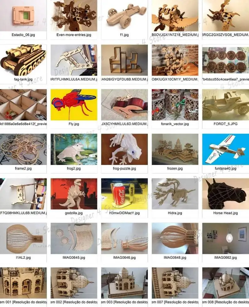 Мега-пакет лазерной резки + 300 000 веекторных Dxf - Svg Cdr-файлы для 3D и 2D ЧПУ SVG